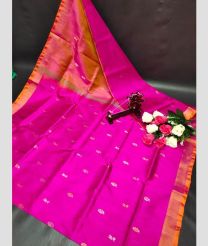 magenta colour uppada pattu sarees with All over Nakshtra Buttas design
