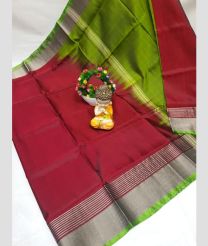 green and magenta colour uppada pattu sarees with Kaddy Border design