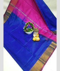navy and purple colour uppada pattu sarees with Kaddy Border design