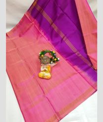 pink and purple colour uppada pattu sarees with Kaddy Border design