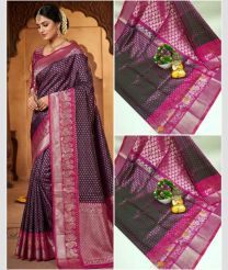 charcoal colour uppada pattu sarees with All over design