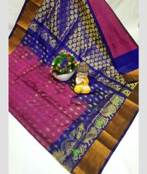 purple colour uppada pattu sarees with All over design