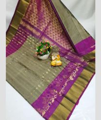 gray colour uppada pattu sarees with All over design