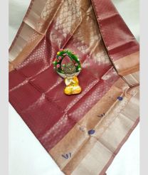 magenta and brown colour uppada pattu sarees with All over design