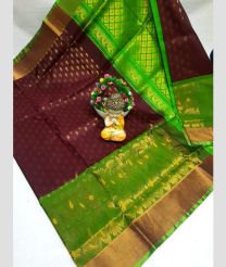 maroon colour uppada pattu sarees with All over design