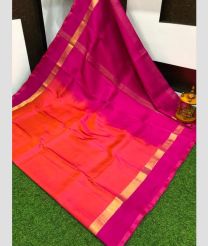 magenta and purple colour uppada pattu sarees with Plain design