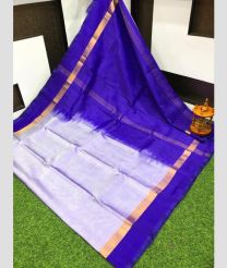 gray and navy blue colour uppada pattu sarees with Plain design