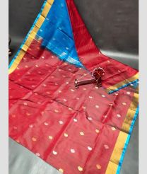 magenta and blue colour uppada pattu sarees with All over Nakshtra Buttas design