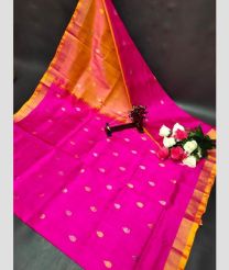 magenta and brown colour uppada pattu sarees with All over Nakshtra Buttas design