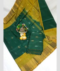 green and olive green colour uppada pattu sarees with All over Nakshtra Buttas design