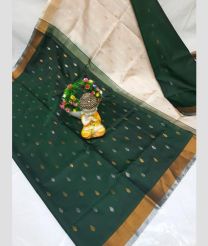 green and gray colour uppada pattu sarees with All over Nakshtra Buttas design
