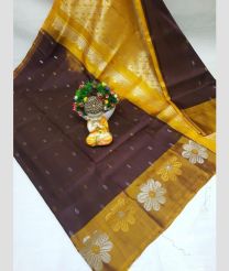 dark purple colour uppada pattu sarees with All over Buttas design