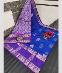sky blue and silver colour uppada soft silk sarees with All over Buttas design