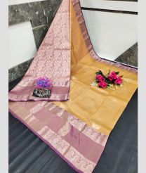 pink and silver colour uppada soft silk sarees with All over Buttas design