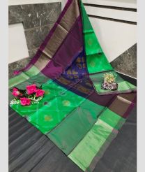 olive and purple colour uppada soft silk sarees with All over Pochampally Ikkat design