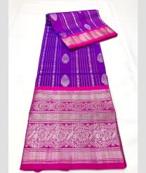 Magenta and Pink venkatagiri pattu sarees with All over Lines design