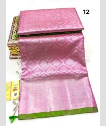Baby Pink and Parrot Green venkatagiri pattu sarees with All over Jari design