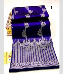 Navy Blue and Purple venkatagiri pattu sarees with All over Sequence Work design