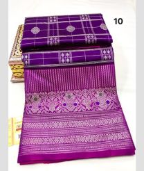 Purple and Magenta venkatagiri pattu sarees with All over Checks and Buttas design
