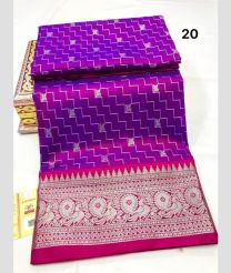 Magenta and Pink venkatagiri pattu sarees with All over Sequence Work design