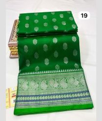 Green and Parrot Green venkatagiri pattu sarees with All over Buttas design