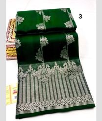 Pine Green and Silver venkatagiri pattu sarees with All over Buttas design