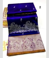 Navy Blue and Golden Yellow venkatagiri pattu sarees with All over Buttas design