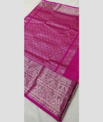 Neon Pink and Silver venkatagiri pattu sarees with All over Buttas design
