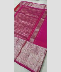 Pink and Silver venkatagiri pattu sarees with All over Buttas design