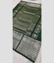 Green and Silver venkatagiri pattu sarees with All over Buttas design