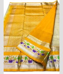 gray colour venkatagiri pattu sarees with All over design