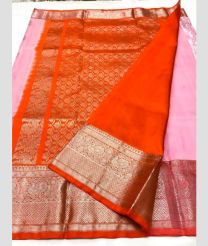 pink and red colour venkatagiri pattu sarees with All over Buttas design