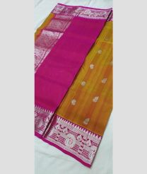 purple and light green colour venkatagiri pattu sarees with All over design