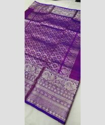 purple colour venkatagiri pattu sarees with All over Buttas design
