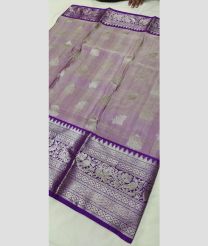gray and silver colour venkatagiri pattu sarees with All over Buttas design