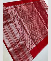 silver and maroon colour venkatagiri pattu sarees with All over design