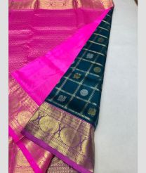 purple colour venkatagiri pattu sarees with All over Checks and Buttas design