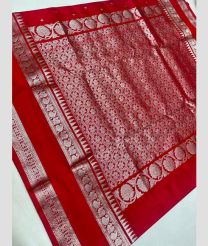 silver and magenta red colour venkatagiri pattu sarees with All oer Buttas design