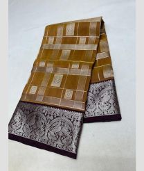 silver and olive colour venkatagiri pattu sarees with All over design