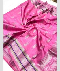 pink colour venkatagiri pattu sarees with All over design