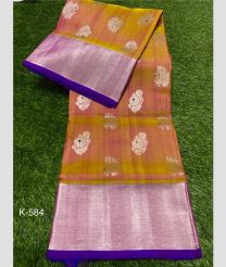 coral and olive colour venkatagiri pattu sarees with Kaddy Border design