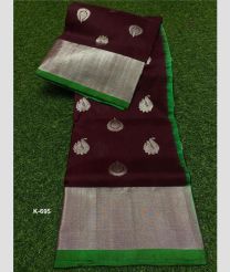 coffee colour venkatagiri pattu sarees with Kaddy Border design