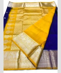 navy blue colour venkatagiri pattu sarees with All over design