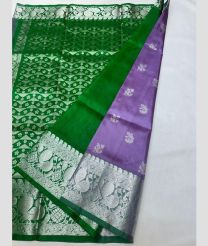 purple and green colour venkatagiri pattu sarees with All over design