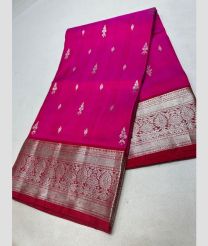 magenta red colour venkatagiri pattu sarees with All over design