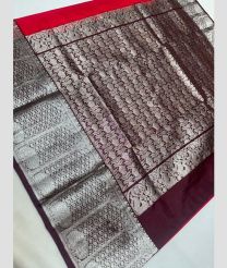 silver and magenta colour venkatagiri pattu sarees with All over design