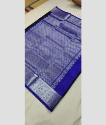 silver and blue colour venkatagiri pattu sarees with All over design