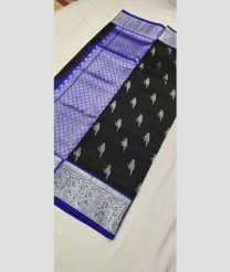 silver and charcoal colour venkatagiri pattu sarees with All over design