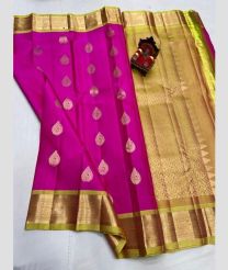 magenta colour venkatagiri pattu sarees with All over design