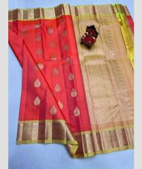 magenta red colour venkatagiri pattu sarees with All over design